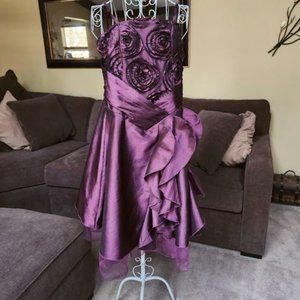 NWT MissShop sz Medium purple strappy dress with roses